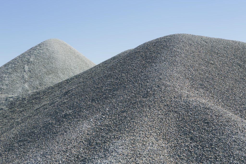 Gravel pile in desert, near Wendover, Utah,USA,Gravel pile in desert, near Wendover, Utah